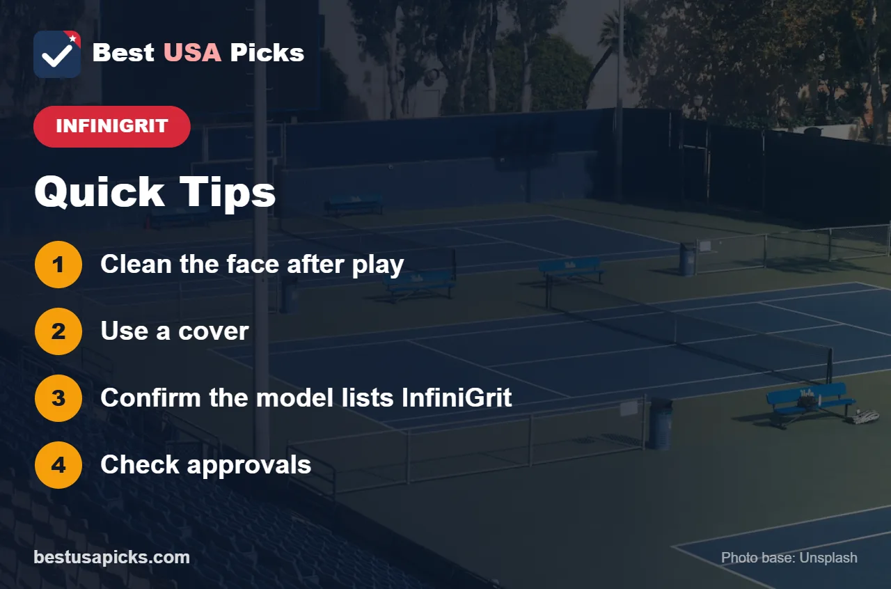 Tips for the best pickleball paddle with infinigrit