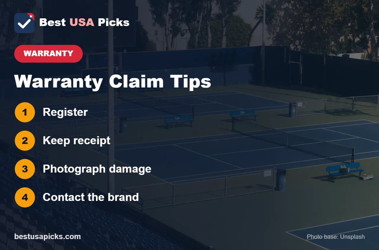 Pickleball paddle warranty claim tips