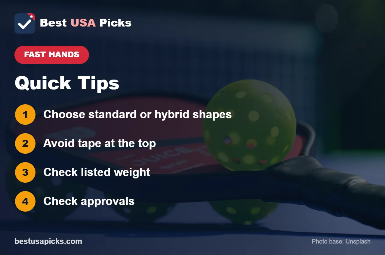 Tips for the best pickleball paddle with low swing weight