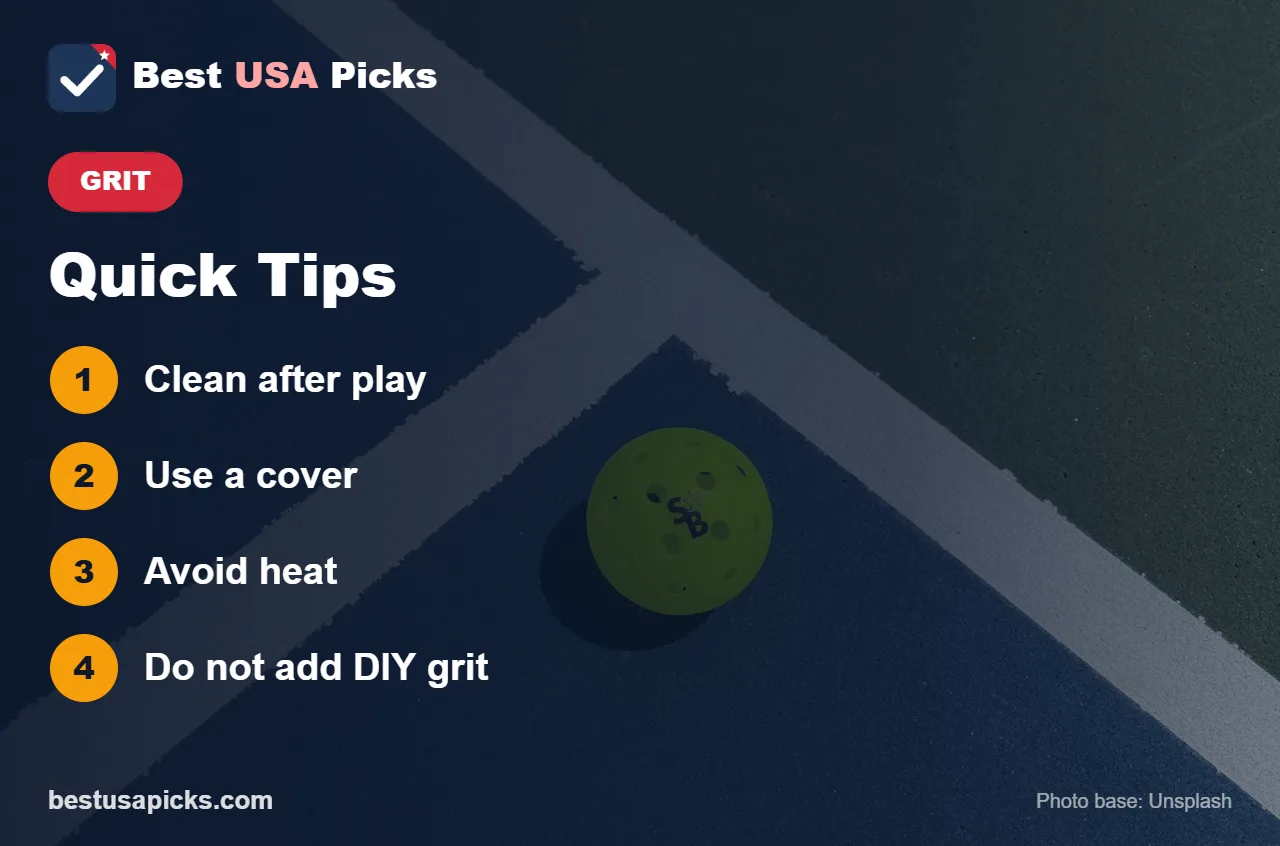 Tips for the best pickleball paddle with permanent grit