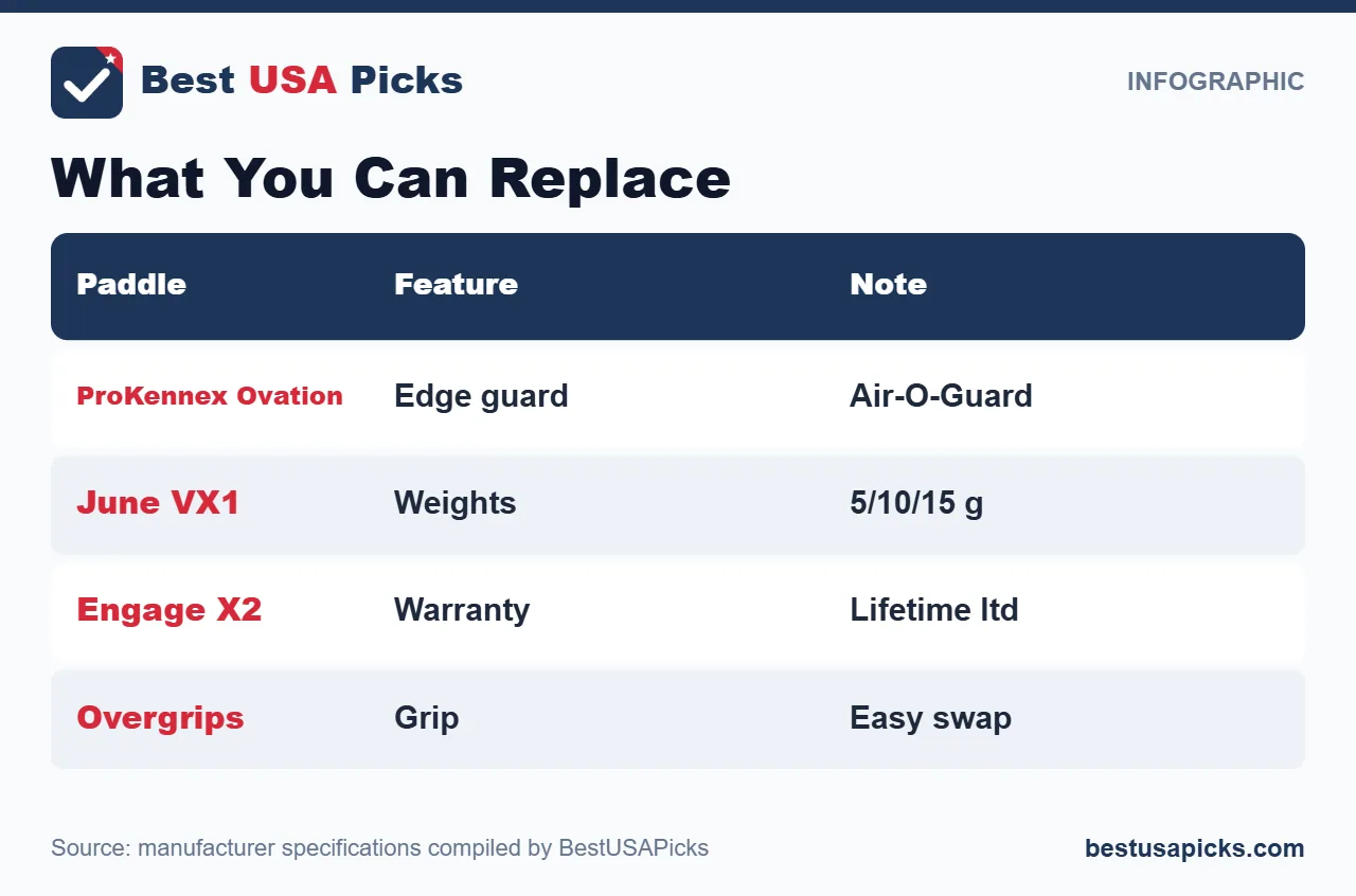 What You Can Replace for the best pickleball paddle with replaceable face
