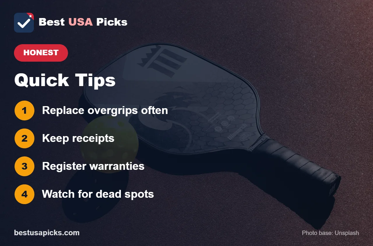Tips for the best pickleball paddle with replaceable face