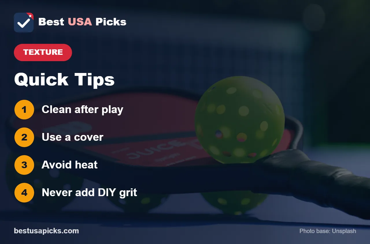Tips for the best pickleball paddle with textured face that lasts