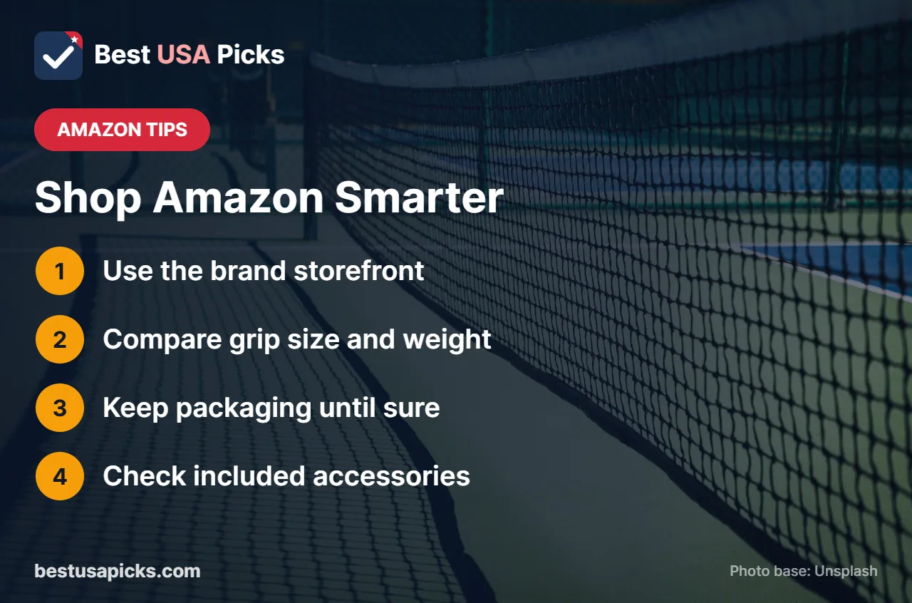 Amazon shopping tips for pickleball paddles