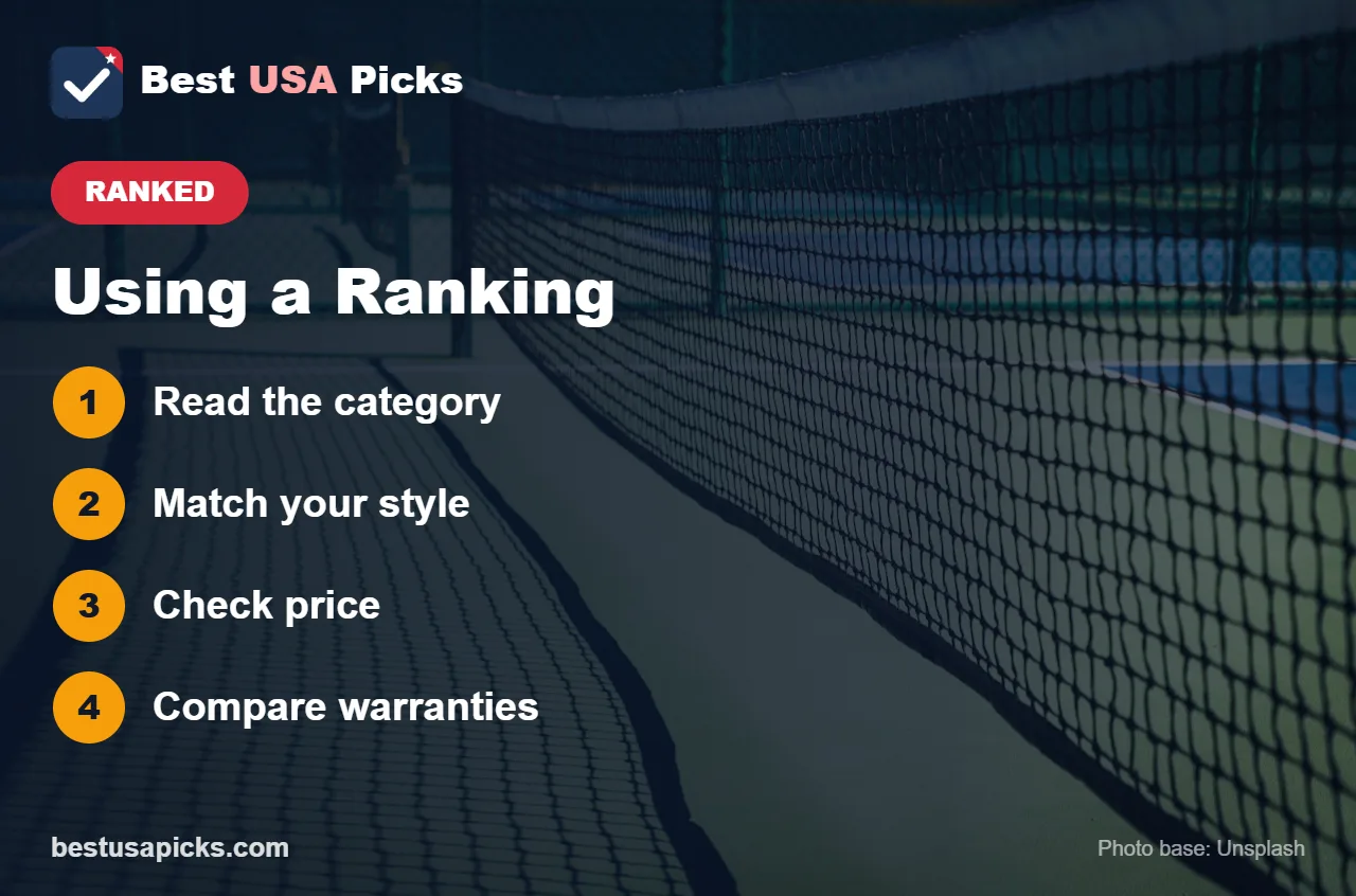 How to use a pickleball paddle ranking