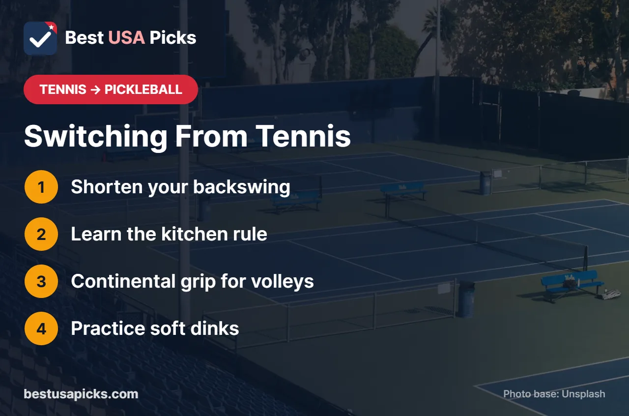 Tips for tennis players switching to pickleball