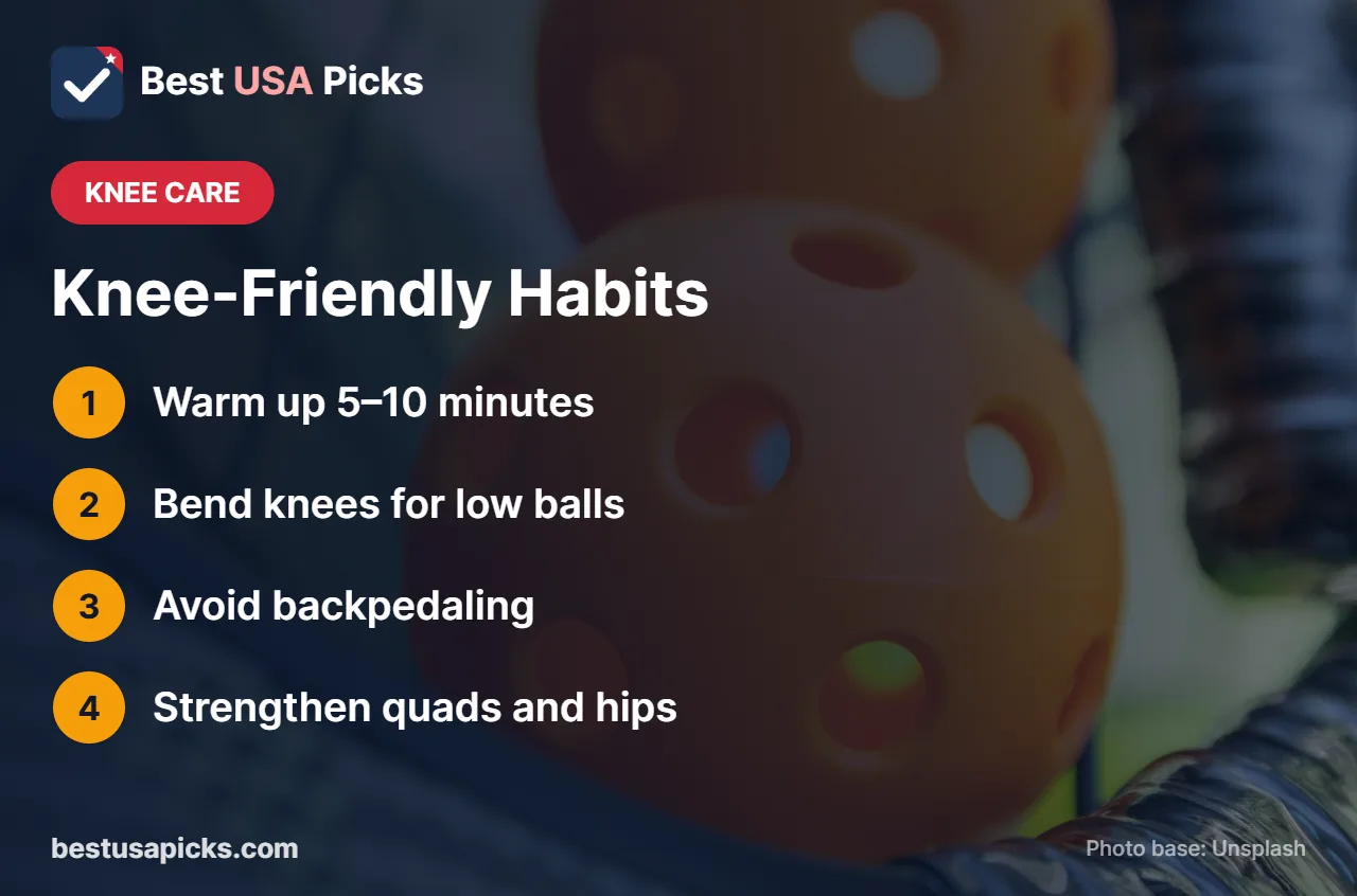 Knee-friendly habits for pickleball players