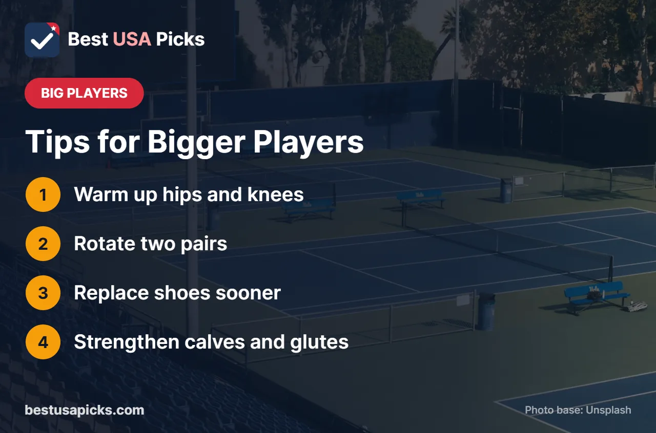 Pickleball tips for heavier players