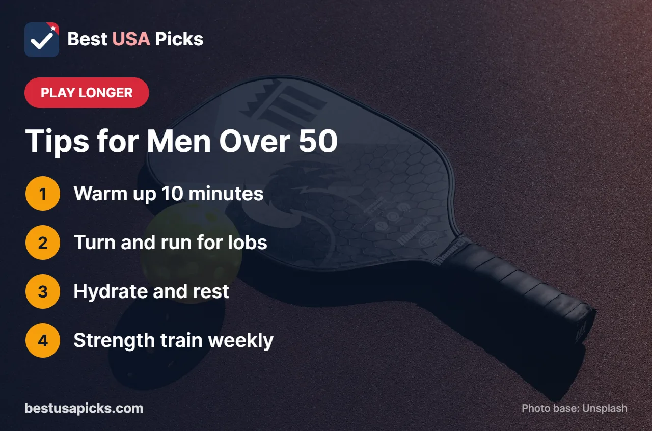 Pickleball tips for men over 50