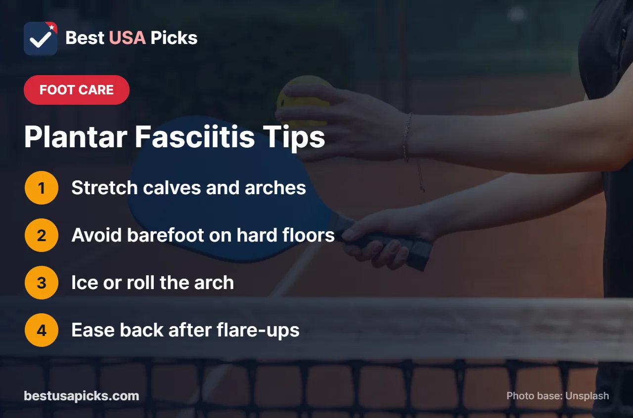 Plantar fasciitis tips for women pickleball players