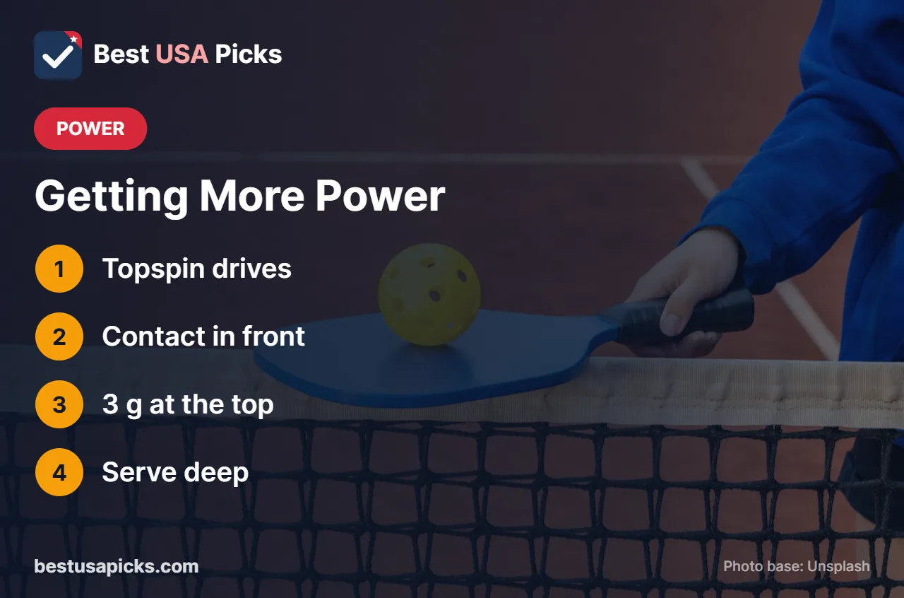 Tips for more pickleball power