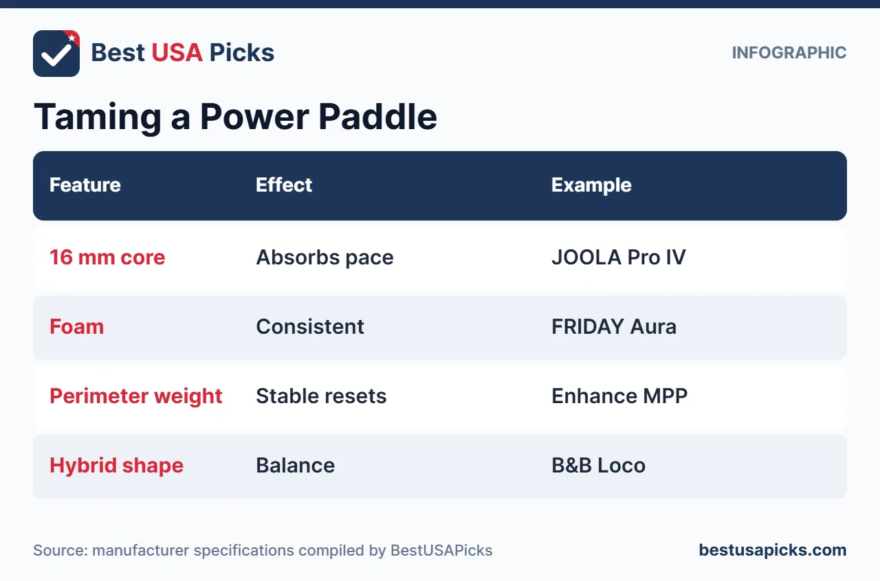 How to tame a power pickleball paddle