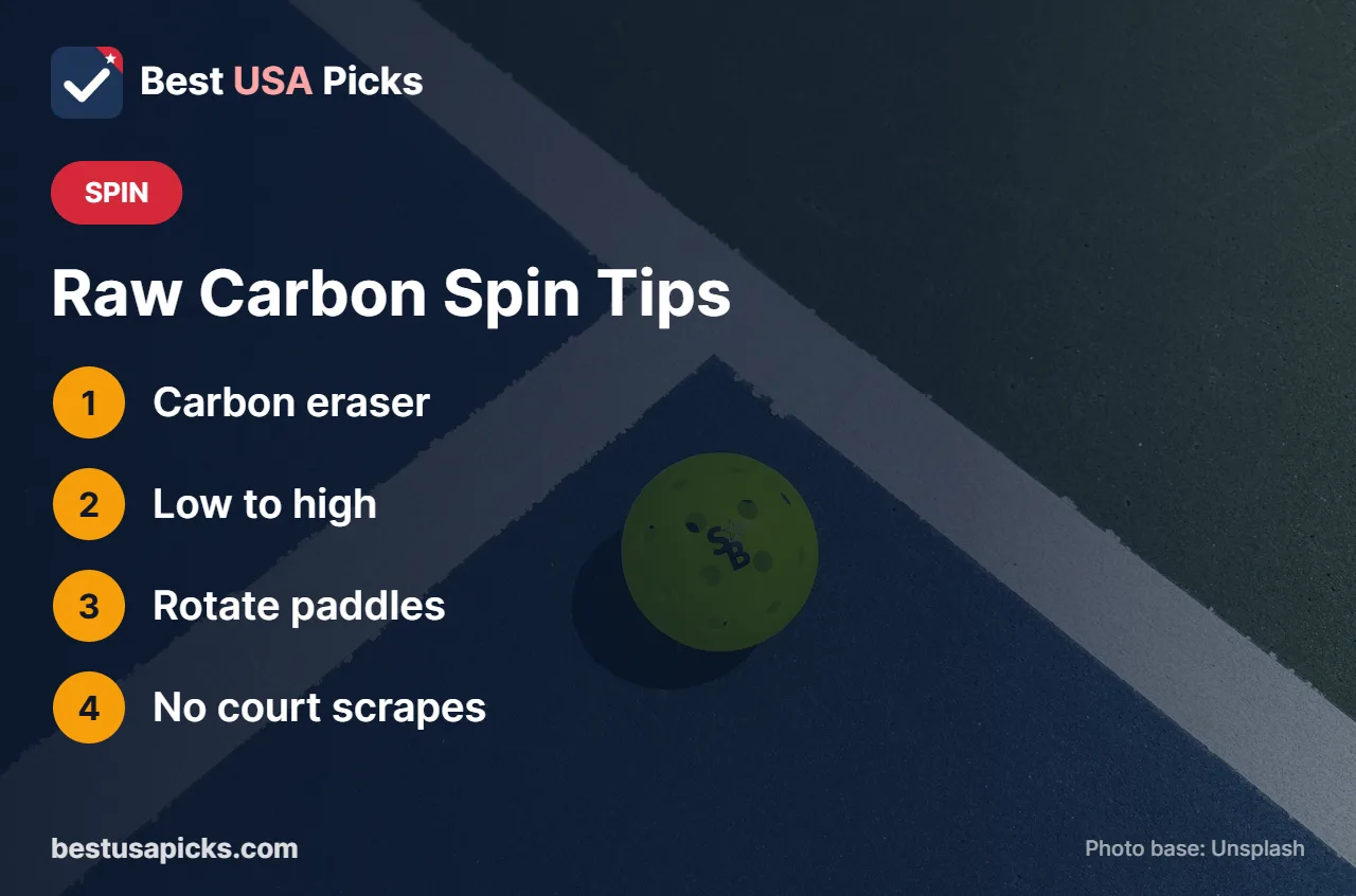 Raw carbon spin tips
