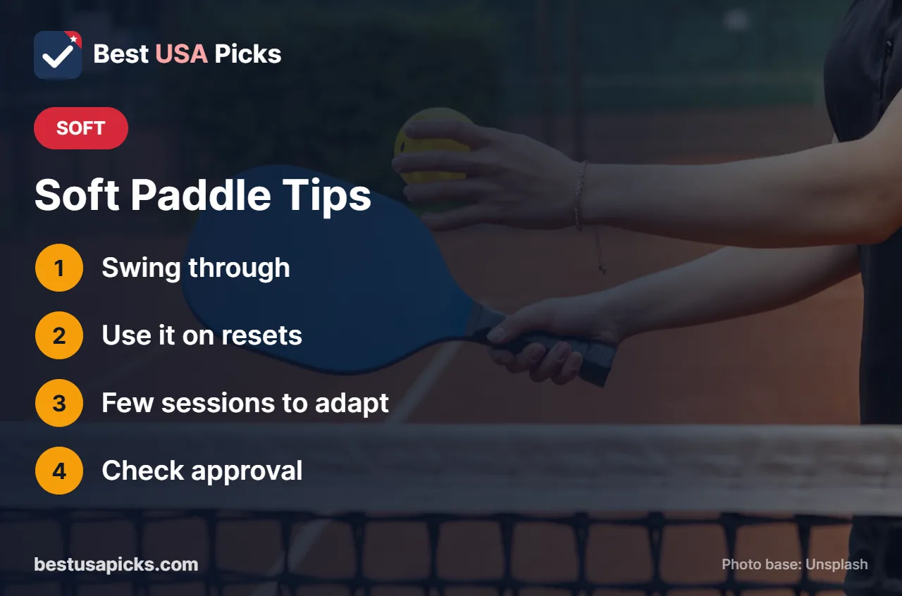 Tips for playing with a soft pickleball paddle