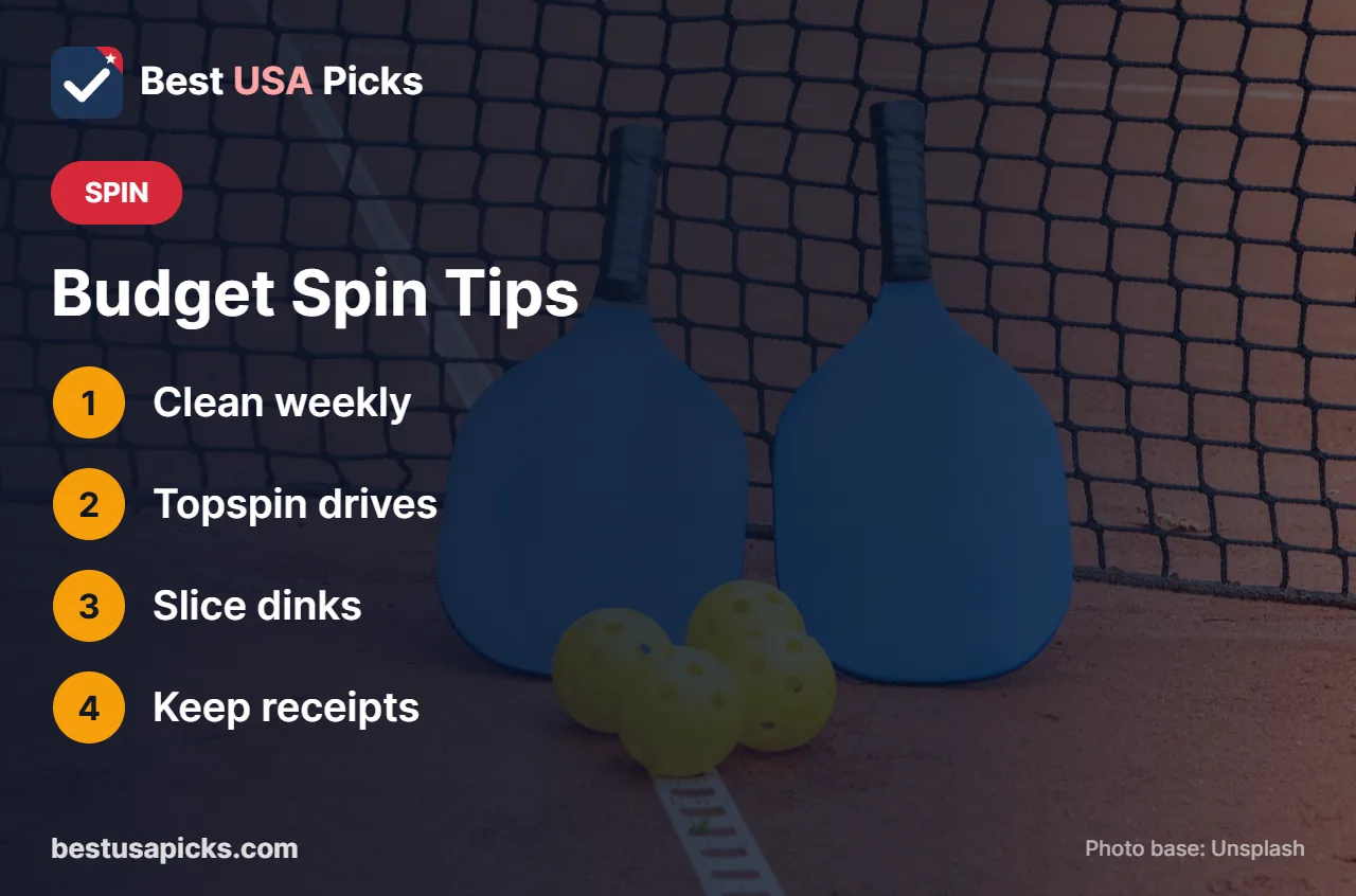 Budget spin paddle tips