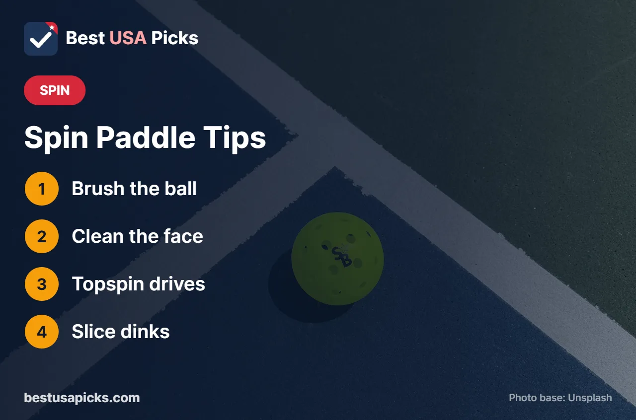 Spin paddle tips