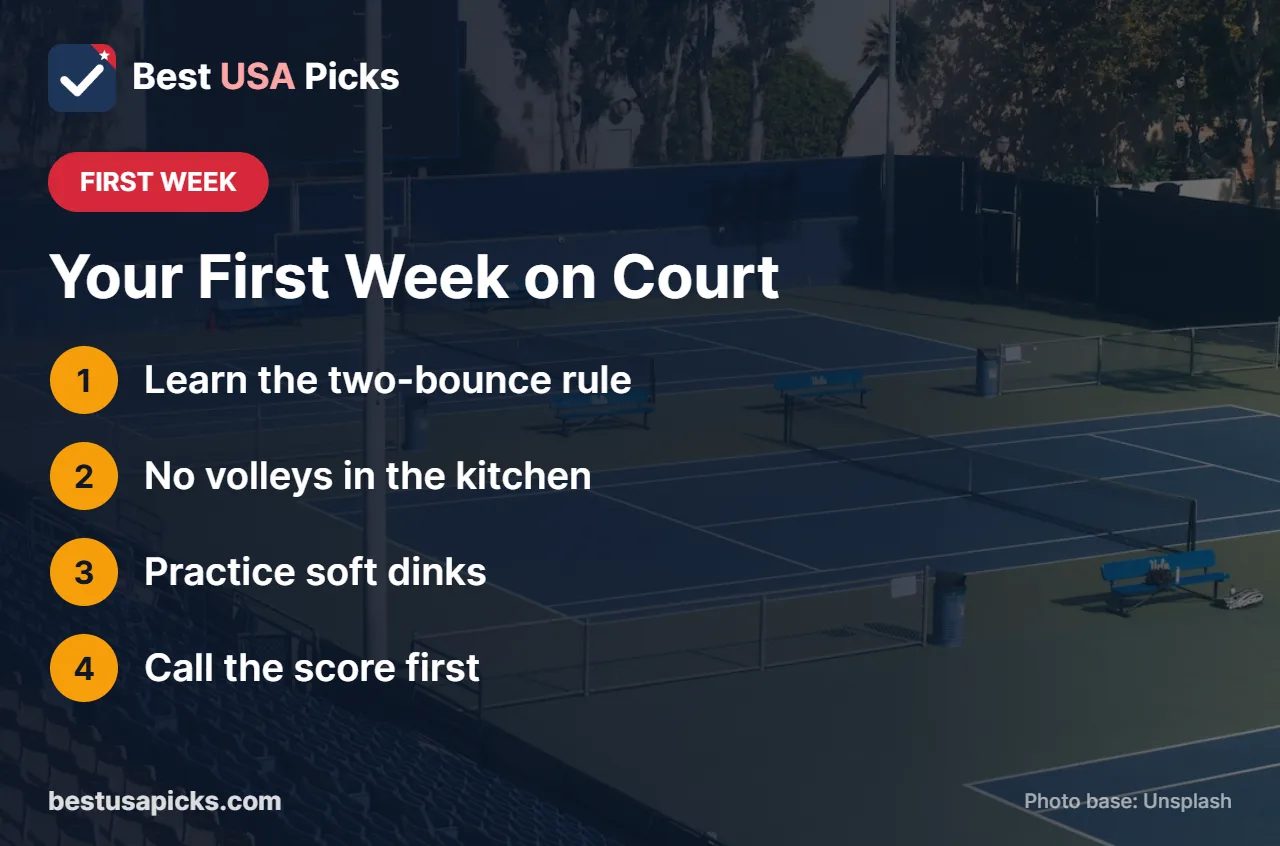 First-week tips for new pickleball players