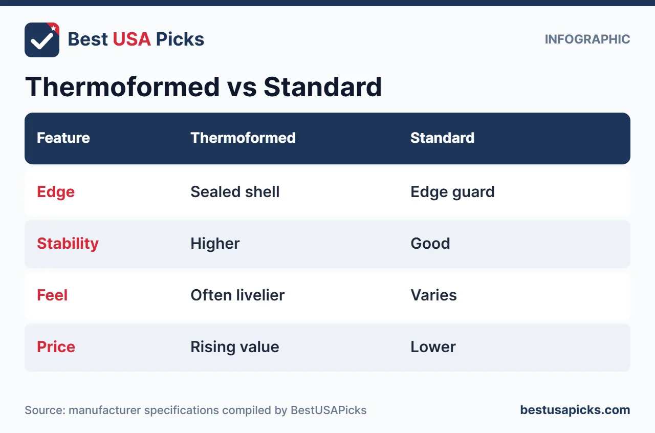 Thermoformed vs standard pickleball paddle comparison