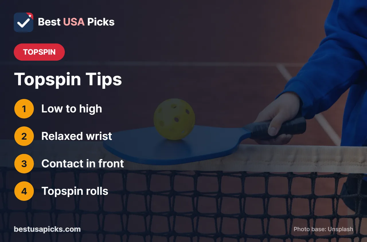 Topspin pickleball tips