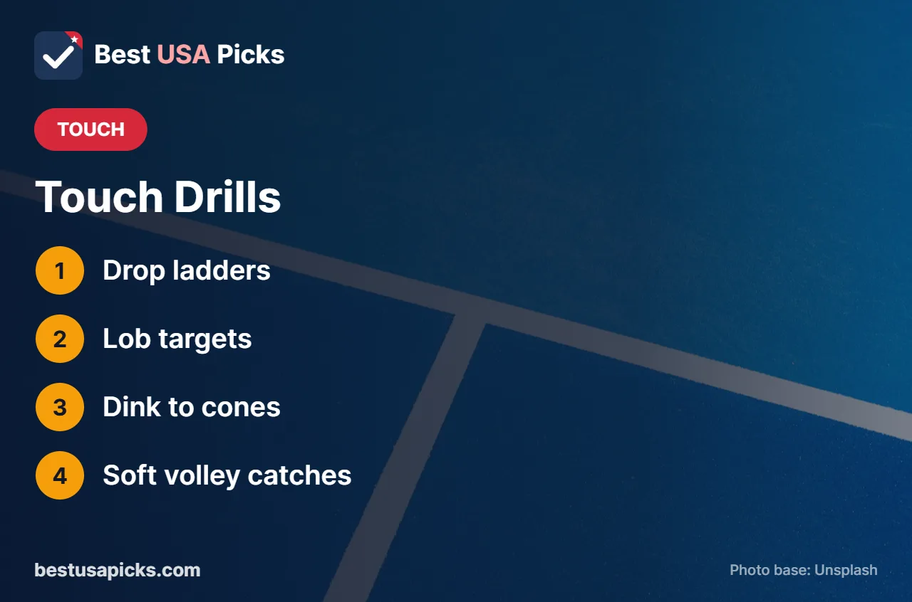Pickleball touch drills