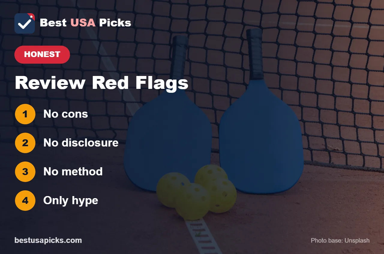 Pickleball review red flags