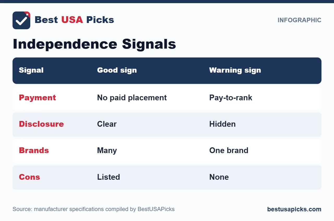 Signals of independent pickleball reviews